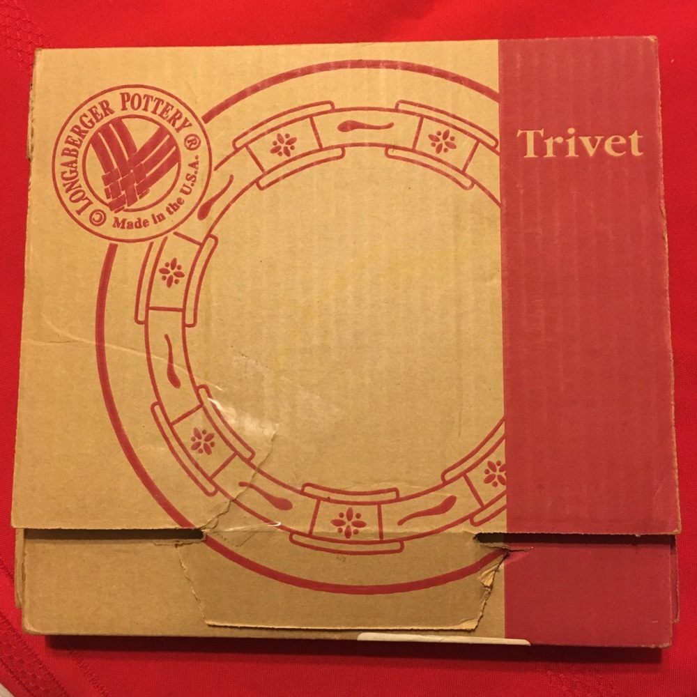 NWT Longaberger Pottery Trivet, 8-1/2” diameter